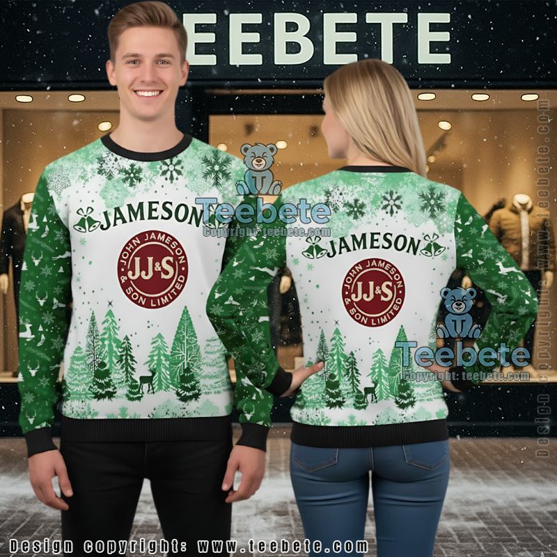Jameson Ugly Christmas Sweater Deer Snowflake Festive Gift
