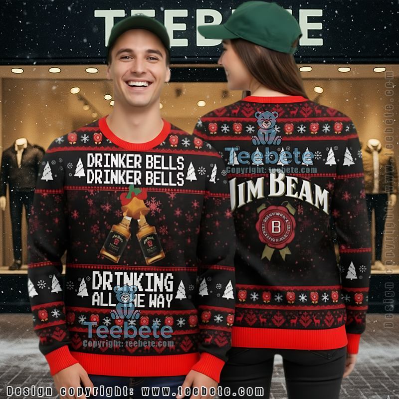 Jim Beam Ugly Christmas Sweater Drinker Bells