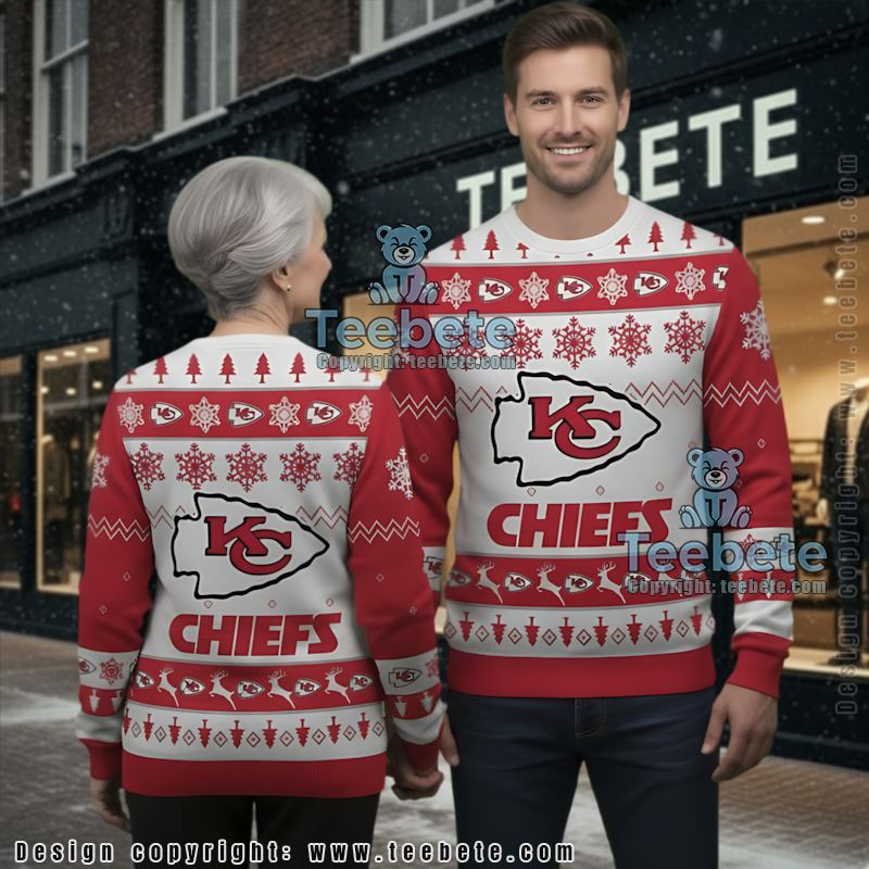 Kansas City Chiefs Merry Christmas Ugly Sweaters For Couples Red