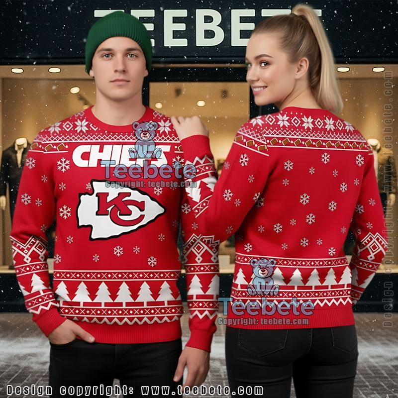 Kansas City Chiefs Snowflakes Pattern Ugly Christmas Sweaters Family Red