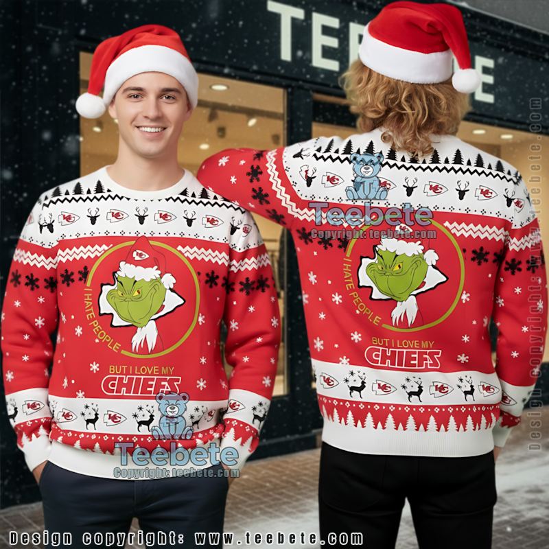 Kansas City Chiefs The Grinch Love Funny Ugly Xmas Sweaters Red
