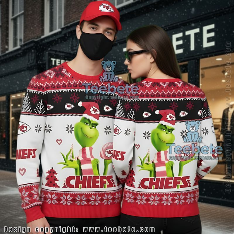 Kansas City Chiefs The Grinch With Ugly Xmas Sweater Party Red