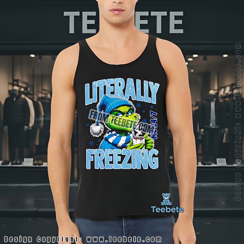 Literally Freezing Grinch Tanktop Funny Winter Cold Weather Literally Freezing Grinch Tanktop Funny Winter Cold Weather