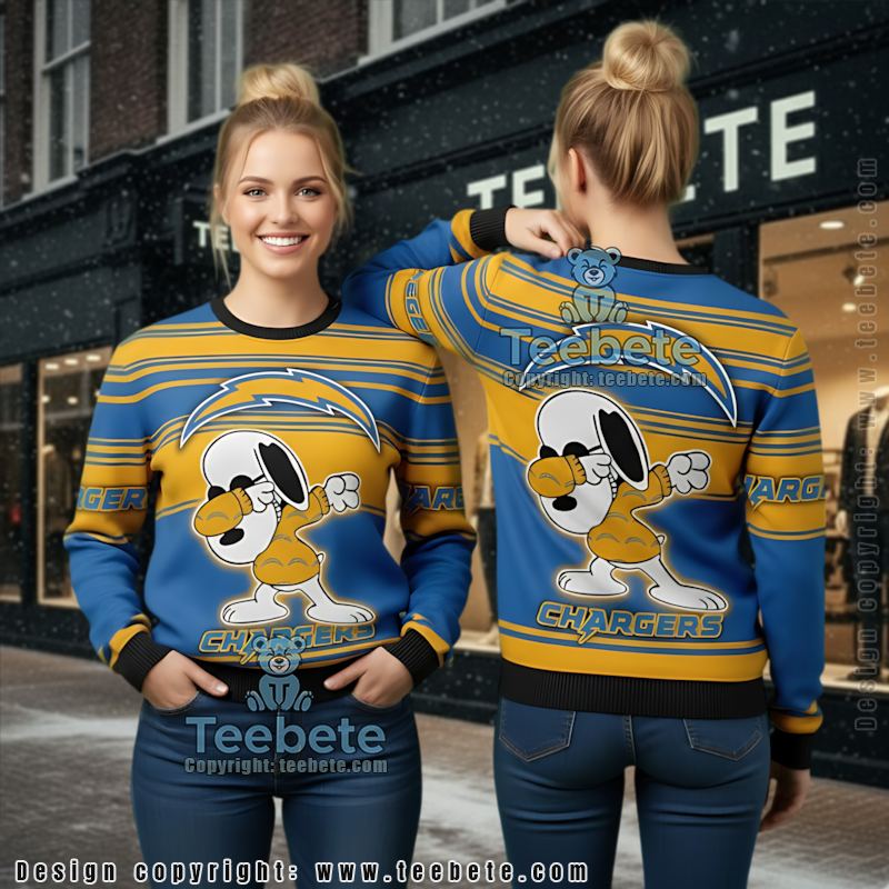 Los Angeles Chargers Snoopy Woodstock Ugly Sweaters Christmas Blue Los Angeles Chargers Snoopy Woodstock Ugly Sweaters Christmas Blue