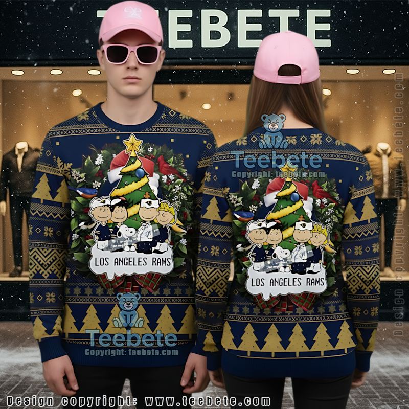 Los Angeles Rams The Grinch Funny Ugly Xmas Sweaters White Yellow