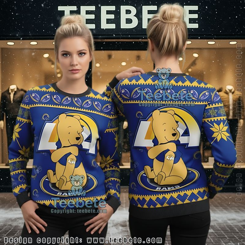 Los Angeles Rams The Grinch Funny Ugly Xmas Sweaters White Yellow