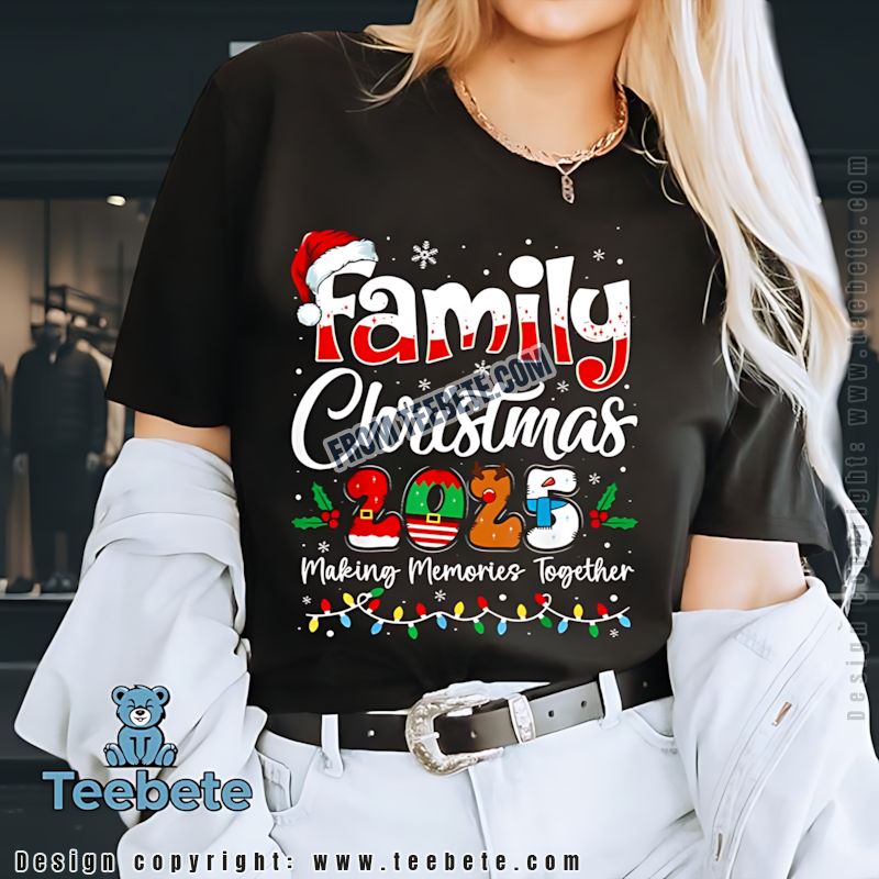 Matching Family Shirt 2025 Christmas Squad Pajamas Holiday Photo Outfit Top