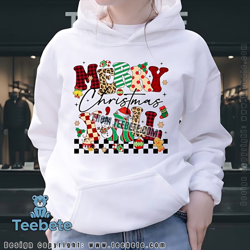 Merry Christmas Yall Hoodie Buffalo Plaid Leopard Print Christmas Merry Christmas Yall Hoodie Buffalo Plaid Leopard Print Christmas