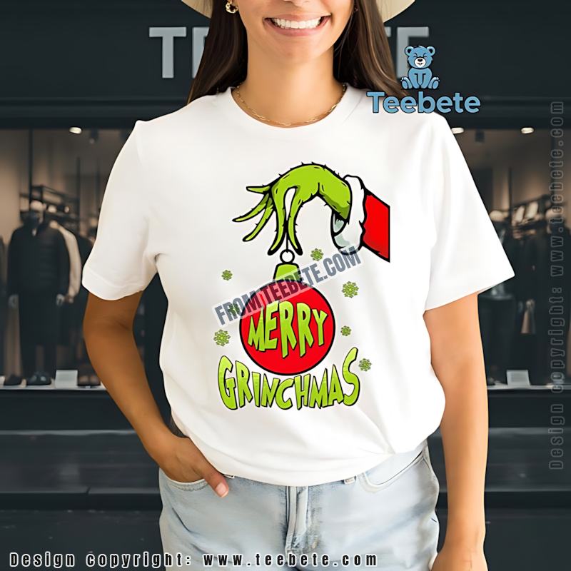 Merry Grinchmas Stealing Christmas Ornament Shirt