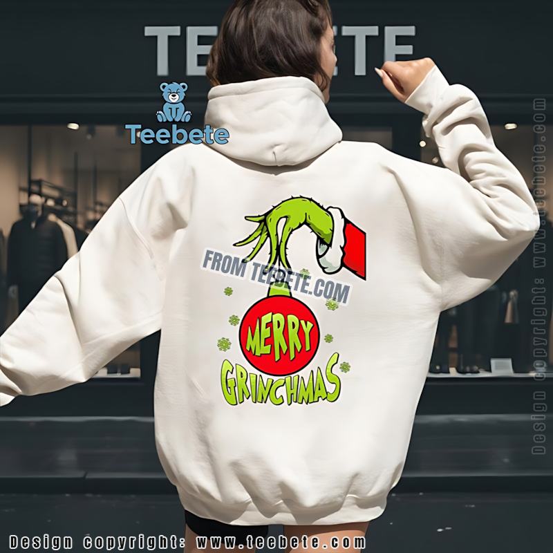 Merry Grinchmas Stealing Christmas Ornament Hoodie Merry Grinchmas Stealing Christmas Ornament Hoodie