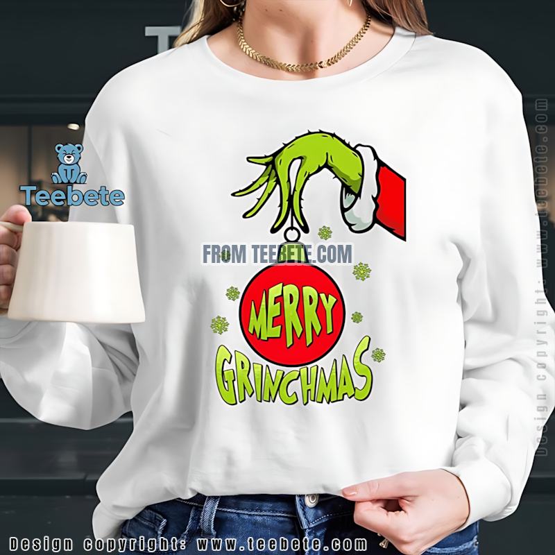 Merry Grinchmas Stealing Christmas Ornament Long Sleeve Merry Grinchmas Stealing Christmas Ornament Long Sleeve
