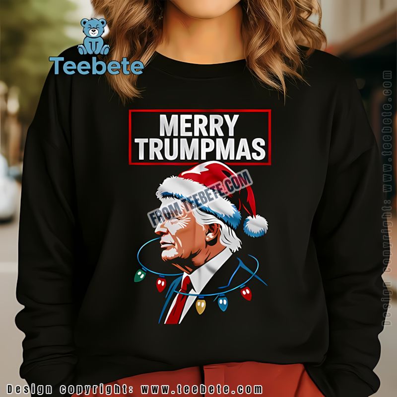 Merry Trumpmas Christmas Light Long Sleeve Men Women Merry Trumpmas Christmas Light Long Sleeve Men Women