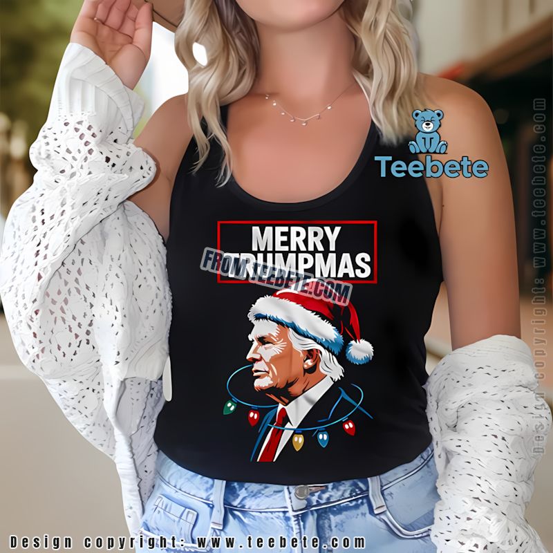 Merry Trumpmas Christmas Light Tanktop Men Women Merry Trumpmas Christmas Light Tanktop Men Women