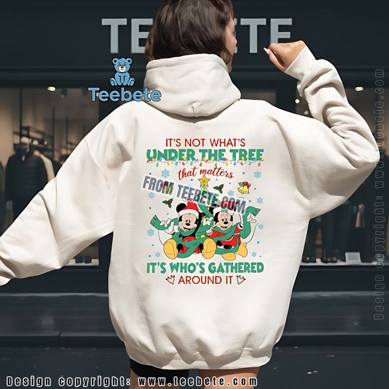 Mickey Minnie Christmas Hoodie Its Whos Gathered Around It Mickey Minnie Christmas Hoodie Its Whos Gathered Around It
