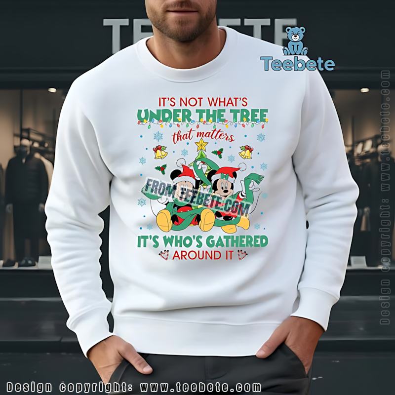 Mickey Minnie Christmas Long Sleeve Its Whos Gathered Around It Mickey Minnie Christmas Long Sleeve Its Whos Gathered Around It