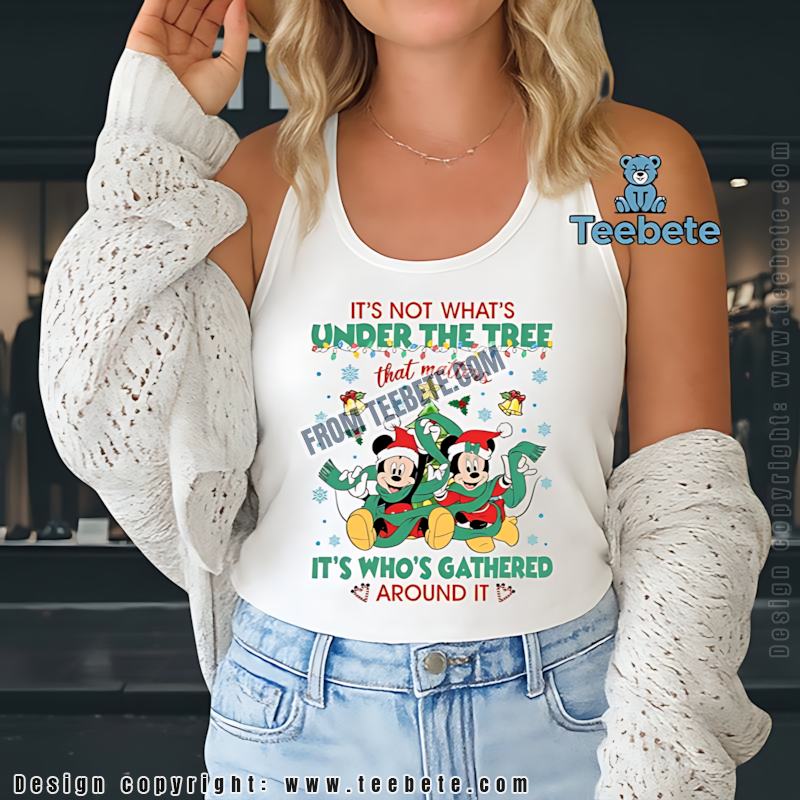 Mickey Minnie Christmas Tanktop Its Whos Gathered Around It Mickey Minnie Christmas Tanktop Its Whos Gathered Around It