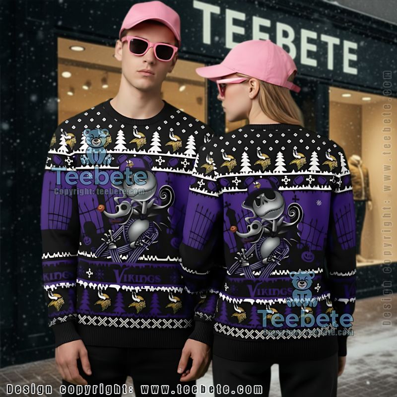 Minnesota Vikings Groot Hug Ugly Christmas Sweater Purple White Most