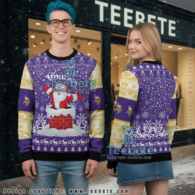 Minnesota Vikings Skull Candy Ugly Christmas Sweaters Purple Family Minnesota Vikings Skull Candy Ugly Christmas Sweaters Purple Family