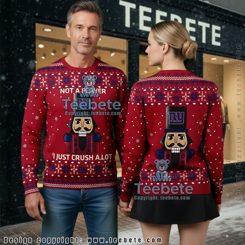 Personalized New York Giants Mickey Mouse Santa Ugly Christmas Sweater Red Blue Ladies