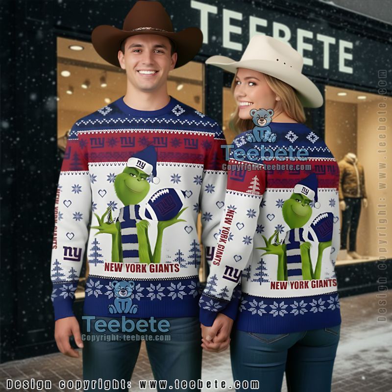 New York Giants Mickey Mouse Disney Ugly Christmas Sweater Red Funny