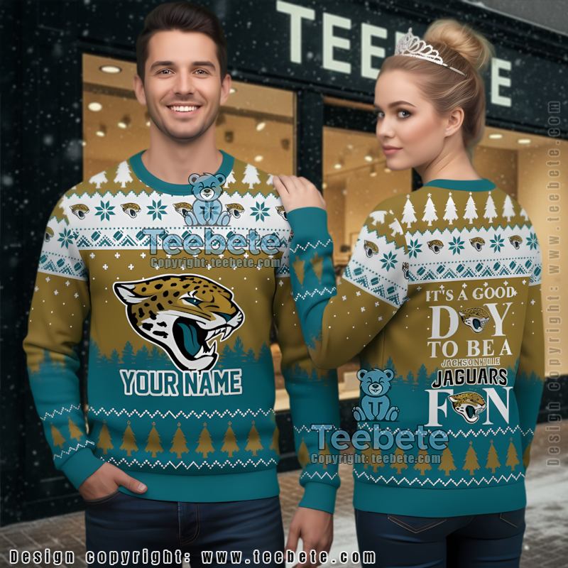 Personalized Jacksonville Jaguars Xmas Pattern Ugly Sweaters For Couples Green Personalized Jacksonville Jaguars Xmas Pattern Ugly Sweaters For Couples Green