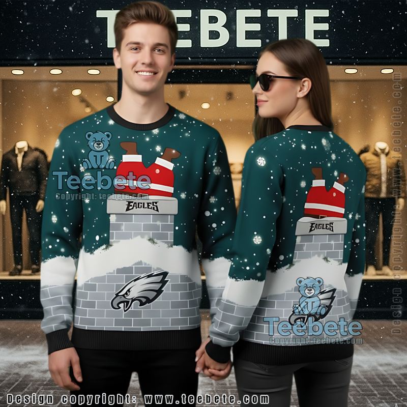 Philadelphia Eagles Grateful Dead Ugly Sweater Blue White