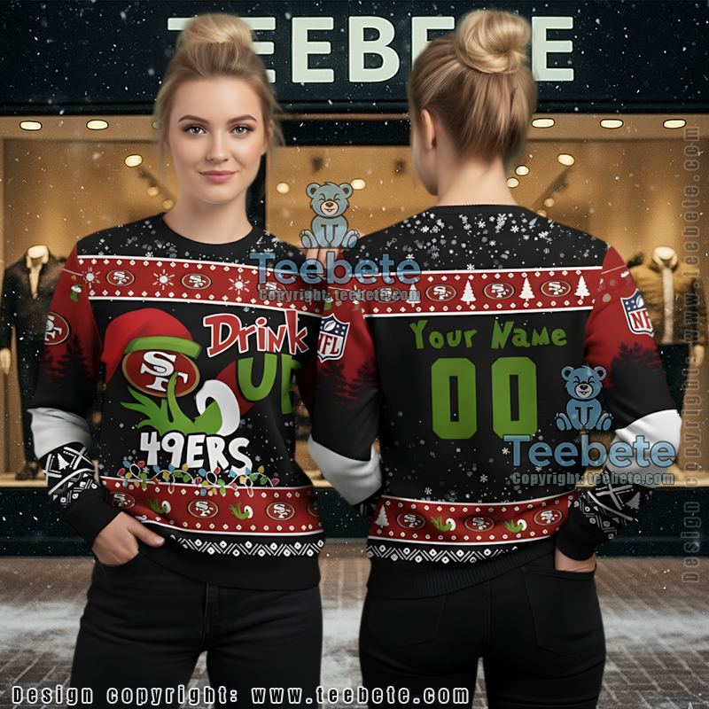 Personalized San Francisco 49Ers Minnie Mickey Ugly Xmas Sweater Party Red