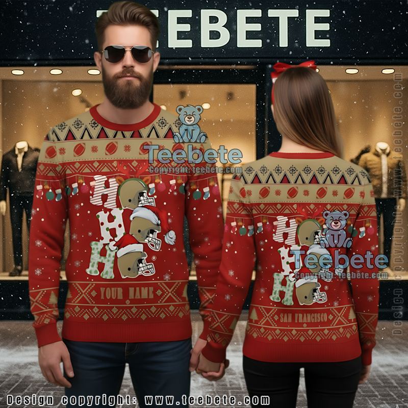 Personalized San Francisco 49Ers Mickey Mouse Ugly Christmas Sweater Red Cute