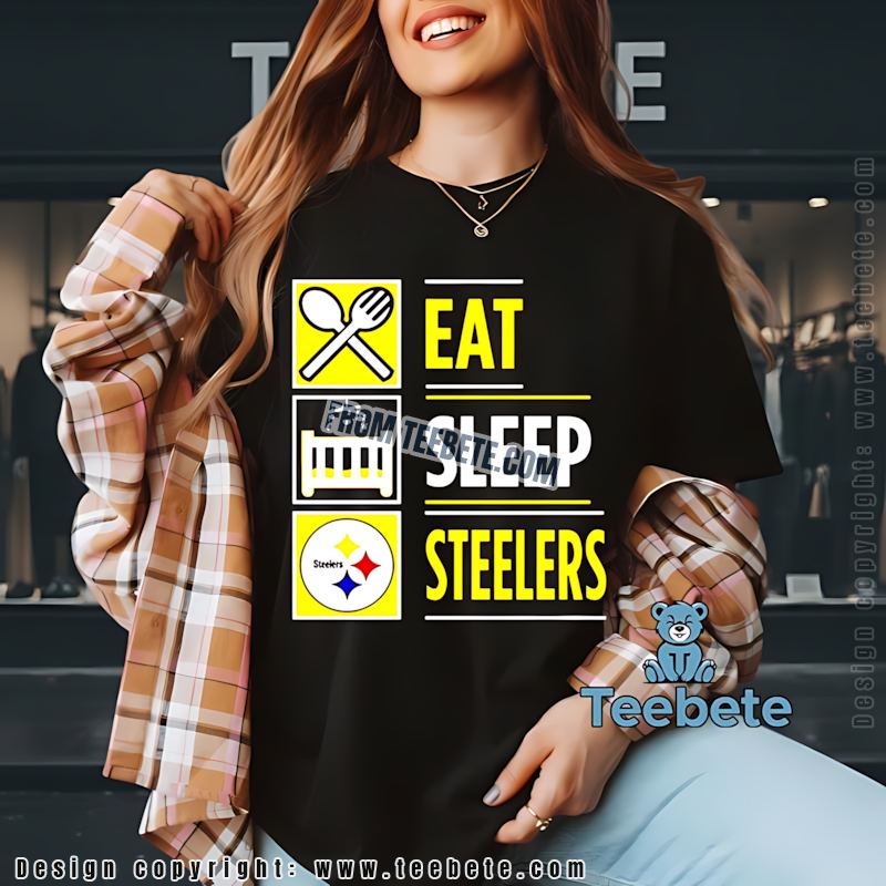 Pittsburgh Steelers Eat Sleep Repeat Graphic Shirt