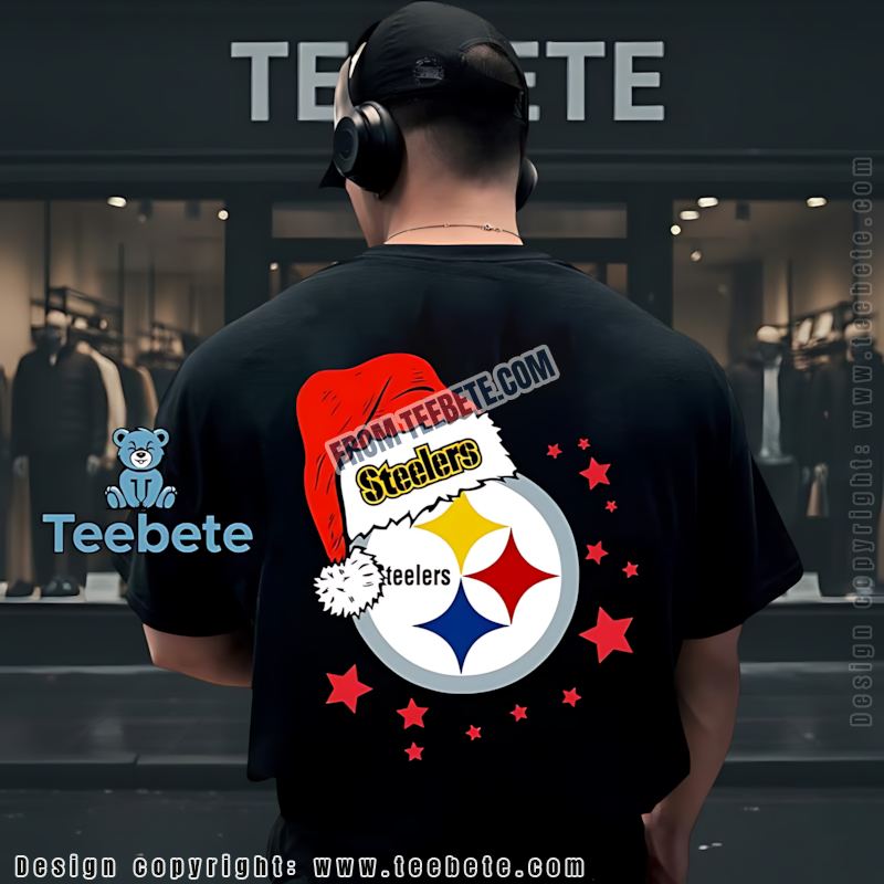Pittsburgh Steelers Santa Hat Logo Christmas Casual Shirt