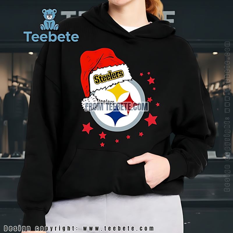 Pittsburgh SHoodielers Santa Hat Logo Christmas Casual Shirt Pittsburgh SHoodielers Santa Hat Logo Christmas Casual Shirt