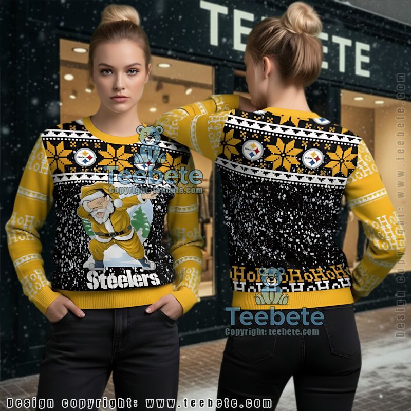 Pittsburgh Steelers Skull Candy Ugly Christmas Sweaters Yellow White Family Pittsburgh Steelers Skull Candy Ugly Christmas Sweaters Yellow White Family