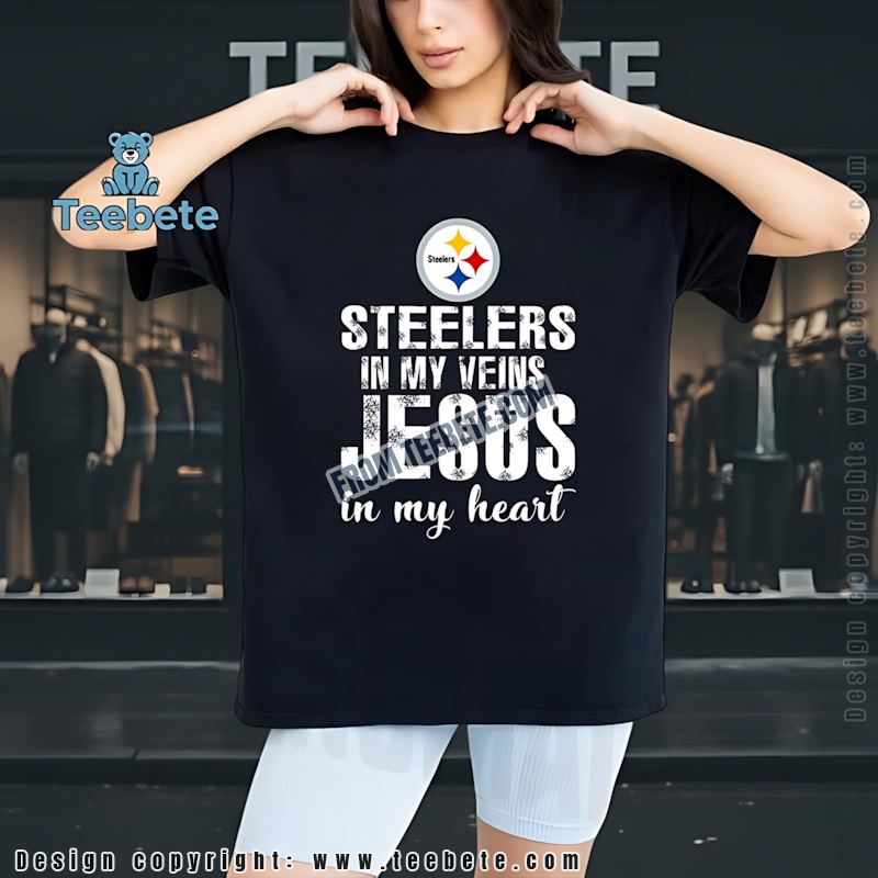 Steelers In My Veins Jesus In My Heart Casual Shirt