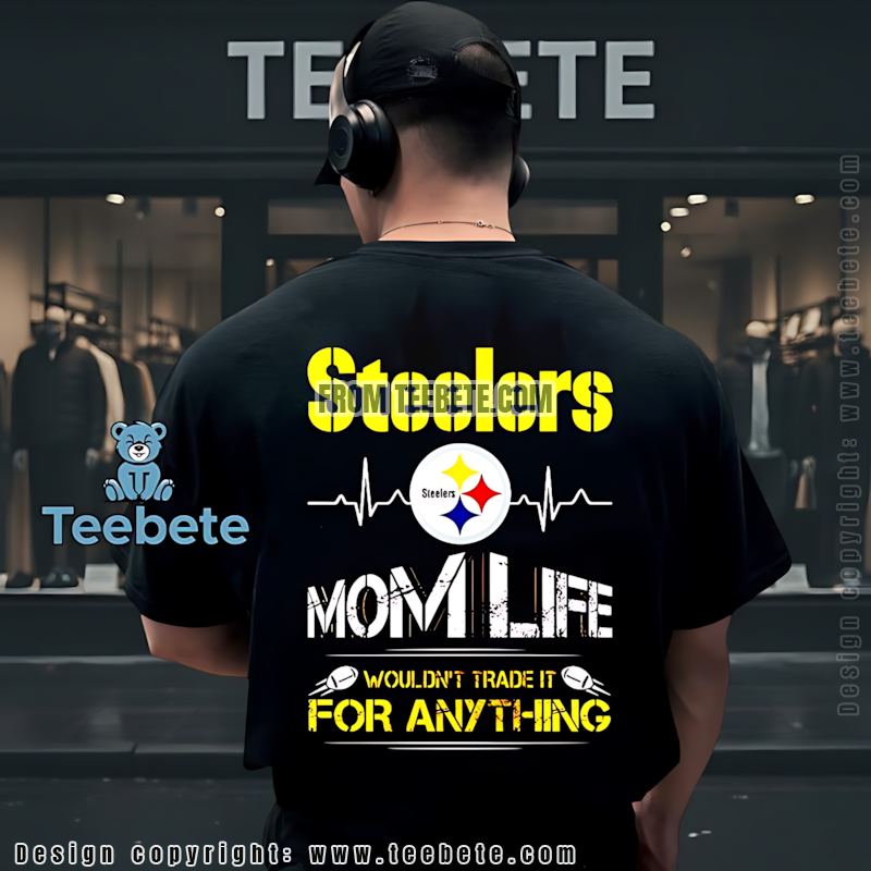 Steelers Mom Life Heartbeat Shirt For Game Day Gift