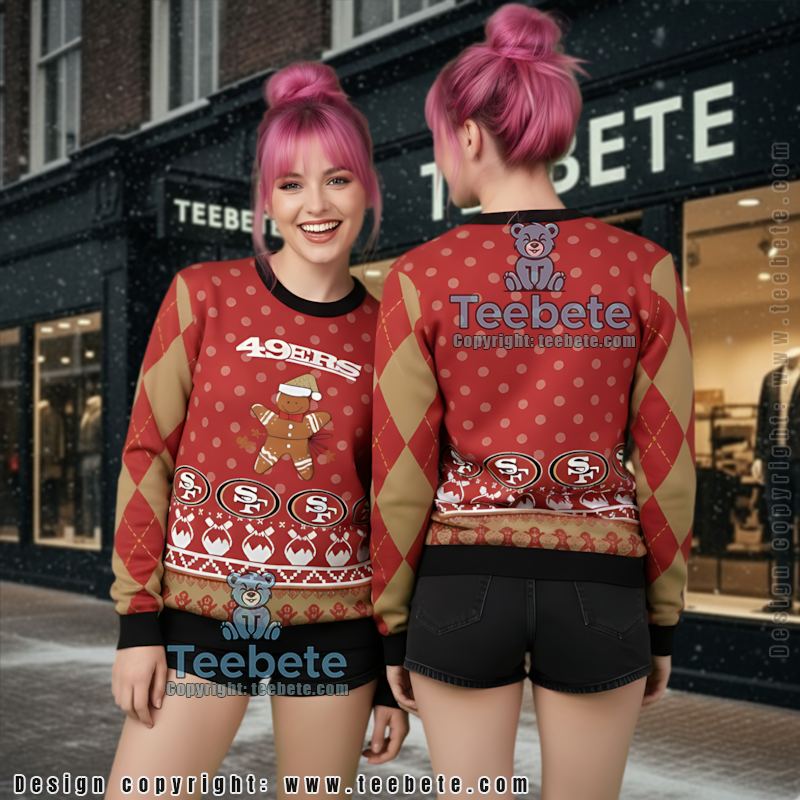San Francisco 49Ers Grinch Hug Ugly Sweater Christmas Party Red