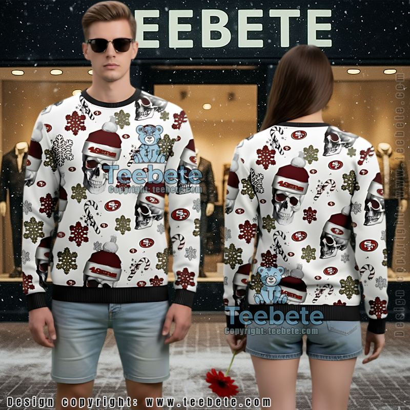 San Francisco 49Ers Santa Hat The Grinch Funny Ugly Sweater Red San Francisco 49Ers Santa Hat The Grinch Funny Ugly Sweater Red