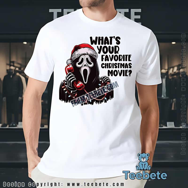 Scream Ghost Face Funny Christmas Horror Movie Shirt