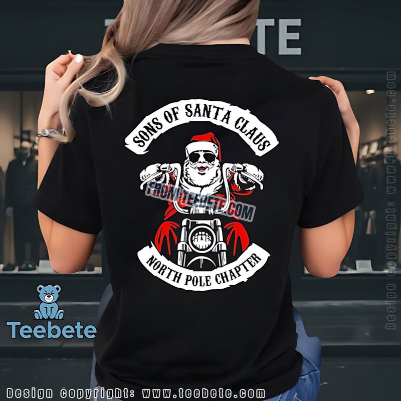 Sons Of Santa Claus North Pole Chapter Biker Shirt