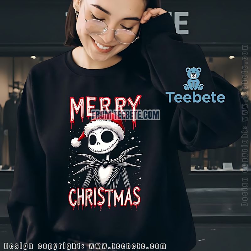 Spooky Jack Skellington Christmas Long Sleeve Nightmare Before Christmas Spooky Jack Skellington Christmas Long Sleeve Nightmare Before Christmas