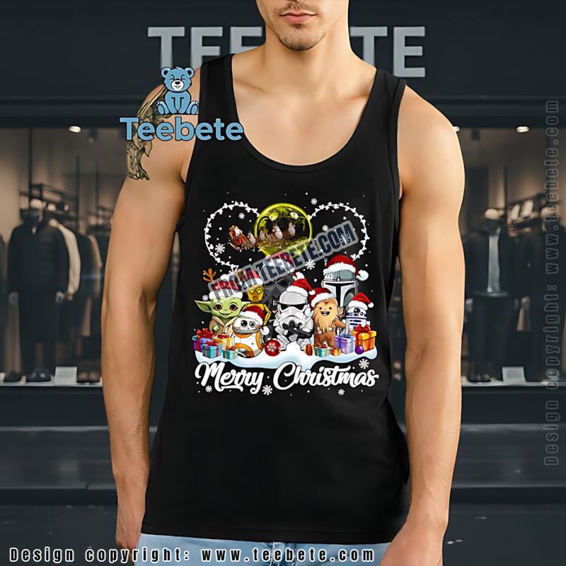 Star Wars Merry Christmas Tanktop Darth Vader Yoda Stormtrooper Star Wars Merry Christmas Tanktop Darth Vader Yoda Stormtrooper
