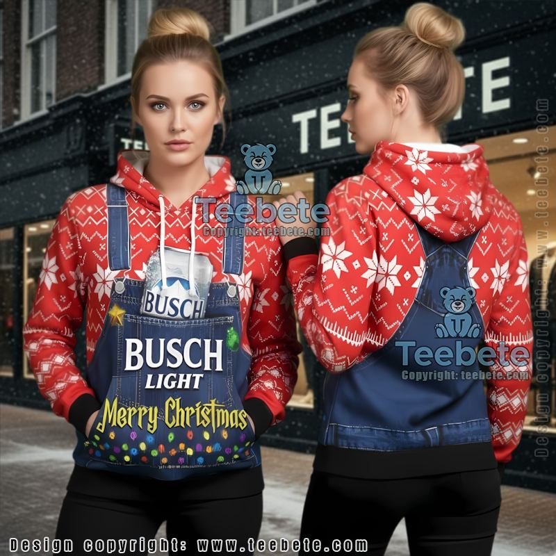 Stewart Haas Racing Busch Light Christmas 3D Hoodie Overalls Print Gift