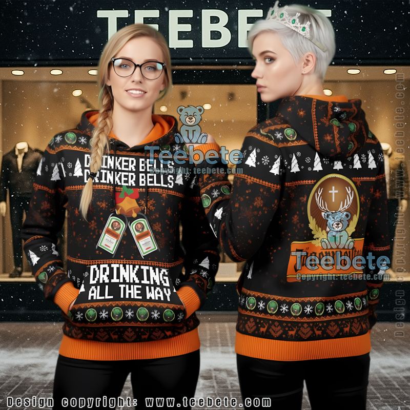 Stewart Haas Racing Jagermeister Christmas 3D Hoodie Ugly Drinking Gear