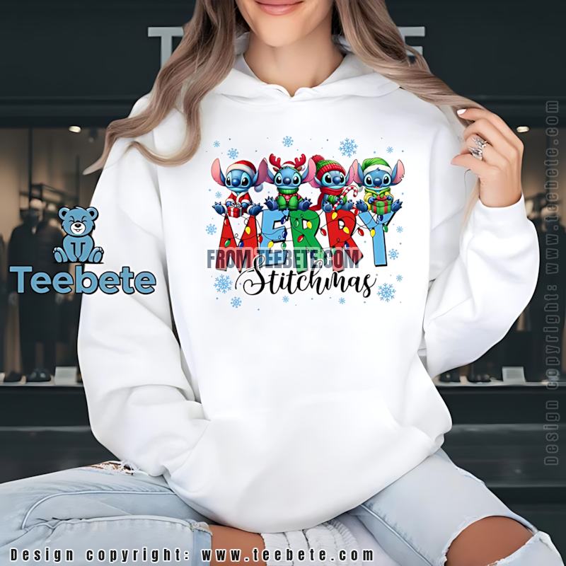 Stitch Christmas Lights Hoodie Disney Lilo And Stitch Christmas Stitch Christmas Lights Hoodie Disney Lilo And Stitch Christmas