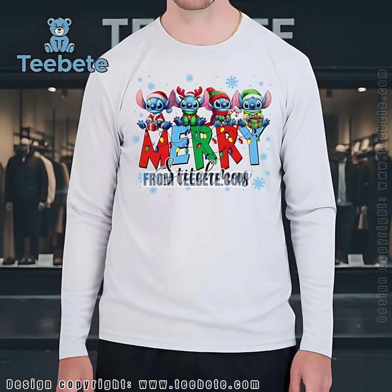 Stitch Christmas Lights Long Sleeve Disney Lilo And Stitch Christmas Stitch Christmas Lights Long Sleeve Disney Lilo And Stitch Christmas
