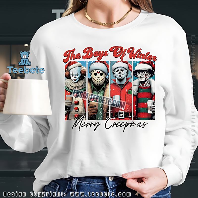 The Boys Of Winter Merry Creepmas Long Sleeve Horror Movie Christmas Coffee The Boys Of Winter Merry Creepmas Long Sleeve Horror Movie Christmas Coffee
