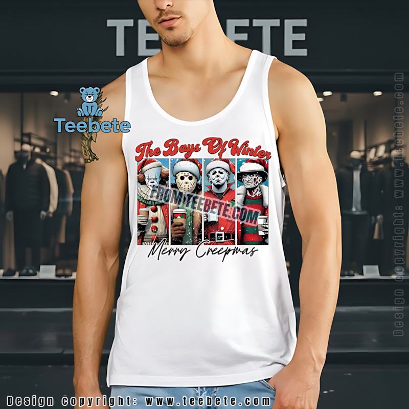 The Boys Of Winter Merry Creepmas Tanktop Horror Movie Christmas Coffee The Boys Of Winter Merry Creepmas Tanktop Horror Movie Christmas Coffee