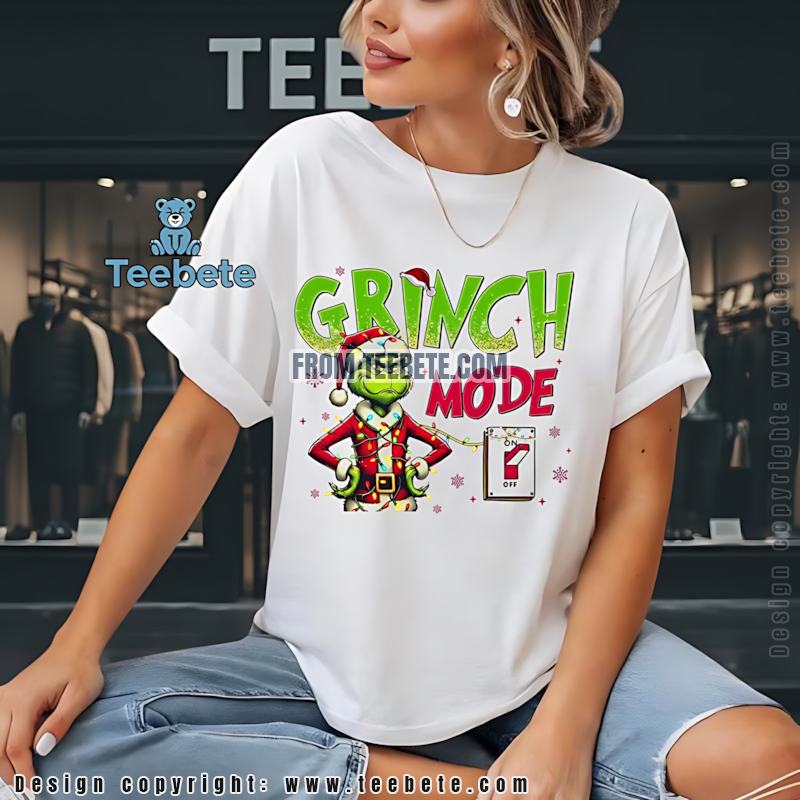 The Grinch Christmas Lights Shirt Mode On Off Switch