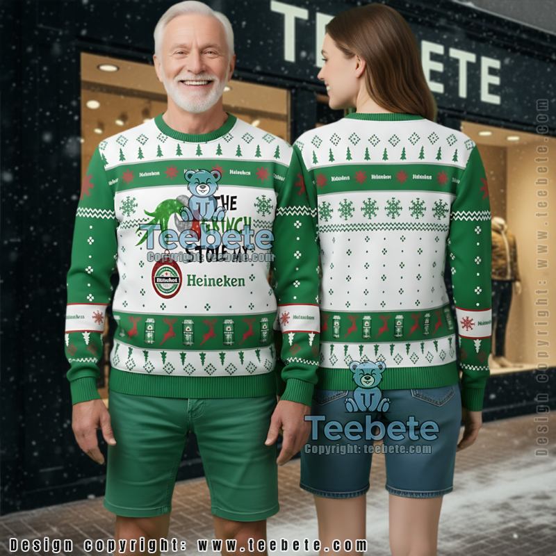 The Grinch Stole My Heineken Ugly Christmas Sweater
