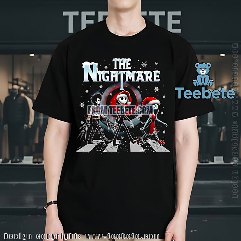 The Nightmare Before Christmas Abbey Road Parody Shirt