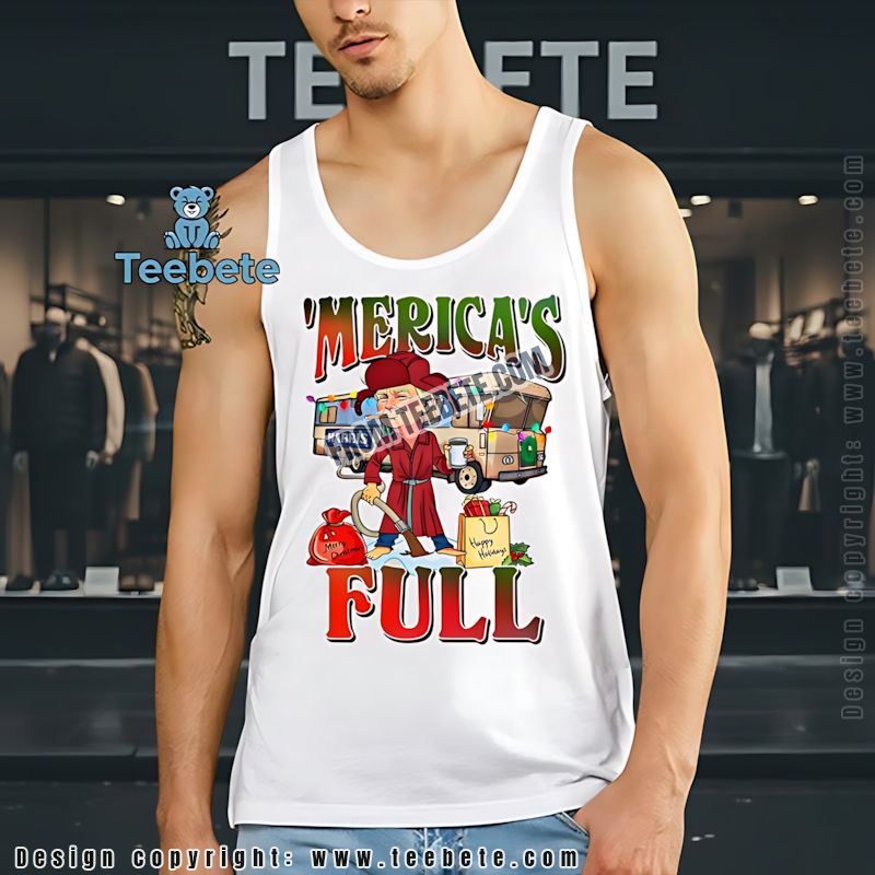 Trumps Mericas Full Christmas Vacation Tanktop Funny Political Humor Trumps Mericas Full Christmas Vacation Tanktop Funny Political Humor